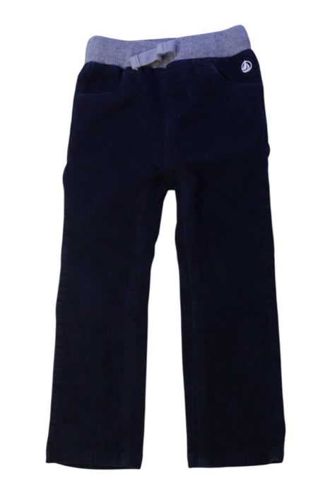 A Navy Casual Pants from Petit Bateau in size 3T for boy. (Front View)