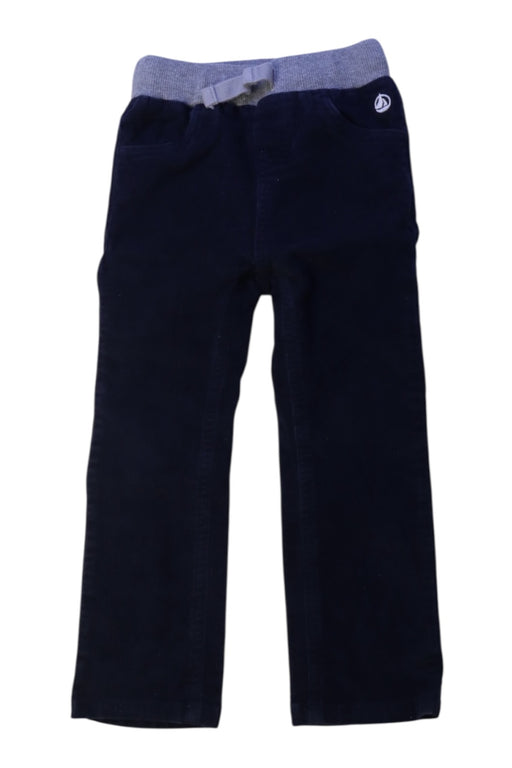 A Navy Casual Pants from Petit Bateau in size 3T for boy. (Front View)
