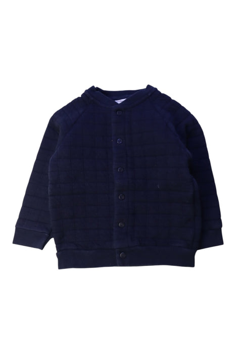 A Navy Lightweight Jackets from Petit Bateau in size 2T for boy. (Front View)