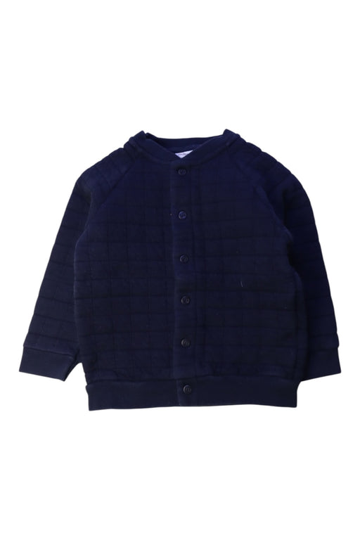 A Navy Lightweight Jackets from Petit Bateau in size 2T for boy. (Front View)