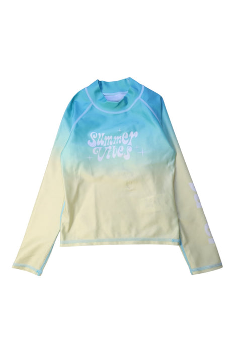 A Blue Rash Guards from Barrel in size 3T for girl. (Front View)