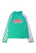 A Green Rash Guards from Barrel in size 3T for girl. (Front View)