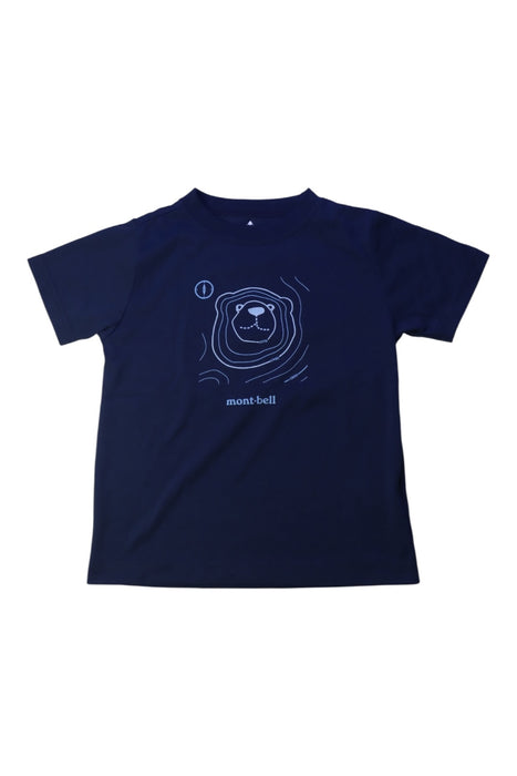 A Navy Short Sleeve T Shirts from Mont-bell in size 4T for boy. (Front View)