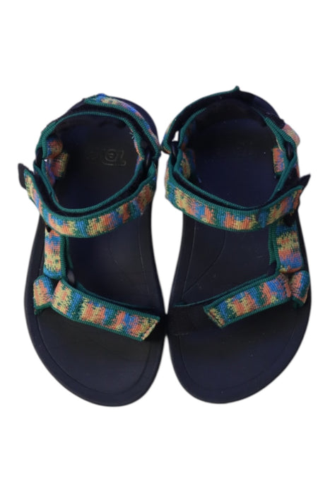 A Blue Sandals from Teva in size 5T for boy. (Back View)