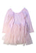 A Pink Long Sleeve Dresses from Seed in size 5T for girl. (Back View)