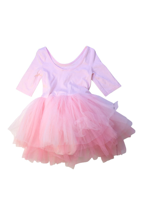 A Pink Long Sleeve Dresses from Seed in size 7Y for girl. (Back View)