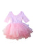A Pink Long Sleeve Dresses from Seed in size 7Y for girl. (Back View)