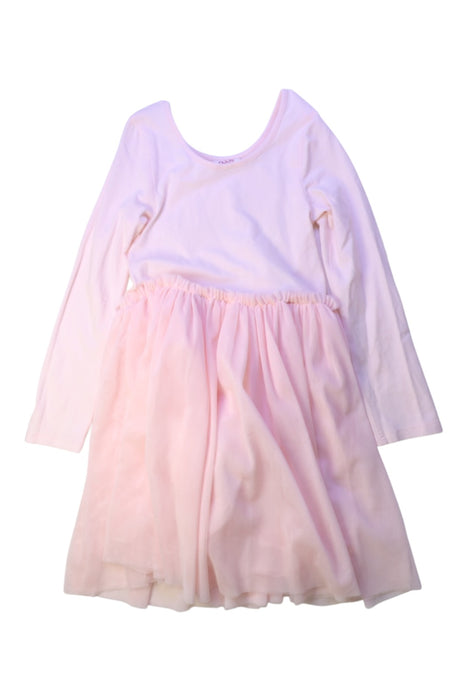 A Pink Long Sleeve Dresses from Seed in size 7Y for girl. (Back View)