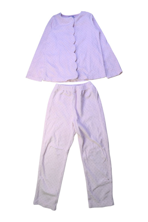 A White Pyjama Sets from Jacadi in size 6T for girl. (Front View)