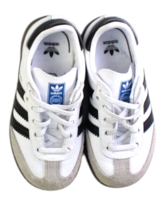 A White Sneakers from Adidas in size 3T for neutral. (Back View)