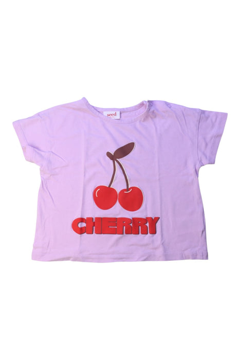 A Purple Short Sleeve T Shirts from Seed in size 2T for girl. (Front View)