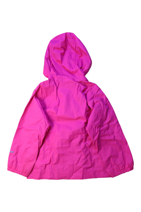 A Pink Rain Jackets from The North Face in size 3T for girl. (Back View)