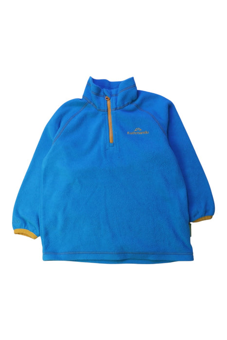 A Blue Zippered Sweatshirts from Kathmandu in size 2T for boy. (Front View)