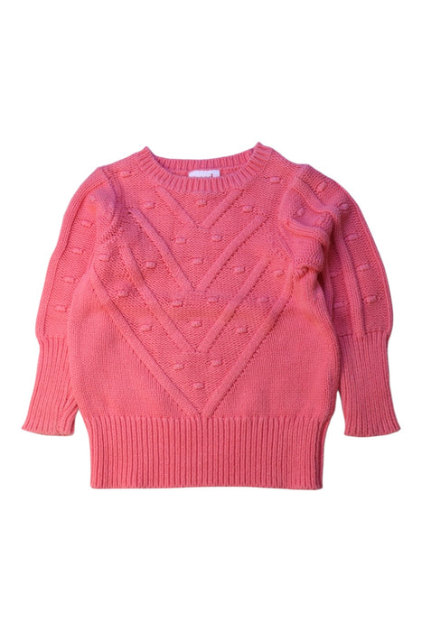 A Pink Knit Sweaters from Seed in size 2T for girl. (Front View)