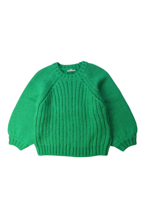 A Green Knit Sweaters from Seed in size 2T for girl. (Front View)