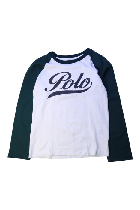A White Long Sleeve T Shirts from Polo Ralph Lauren in size 6T for boy. (Front View)