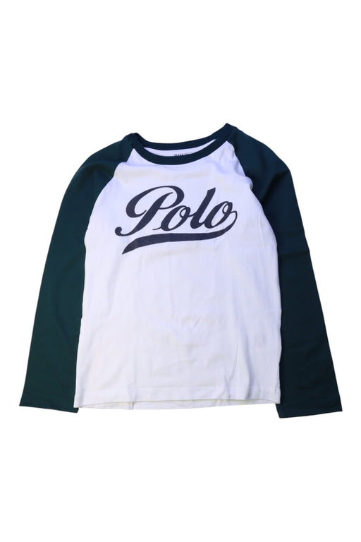 A White Long Sleeve T Shirts from Polo Ralph Lauren in size 6T for boy. (Front View)