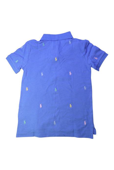 A Blue Short Sleeve Polos from Polo Ralph Lauren in size 7Y for boy. (Back View)