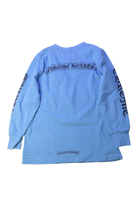 A Blue Long Sleeve T Shirts from Chrome Hearts in size 6T for boy. (Back View)