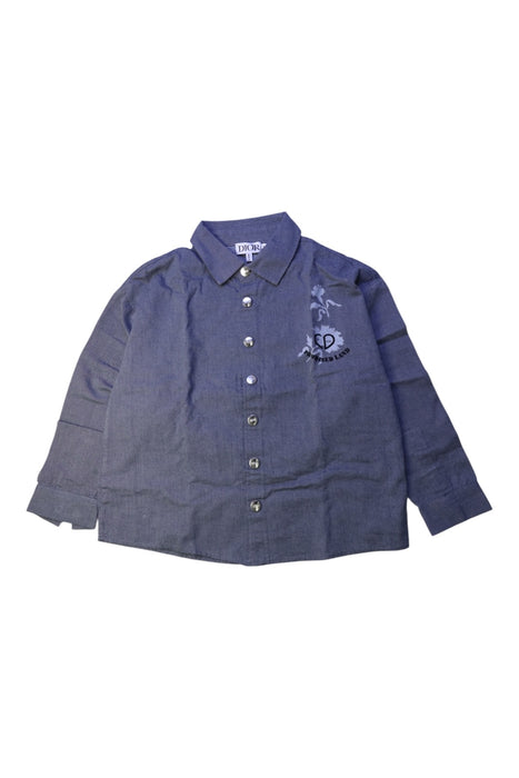 A Blue Long Sleeve Shirts from Dior in size 6T for boy. (Front View)