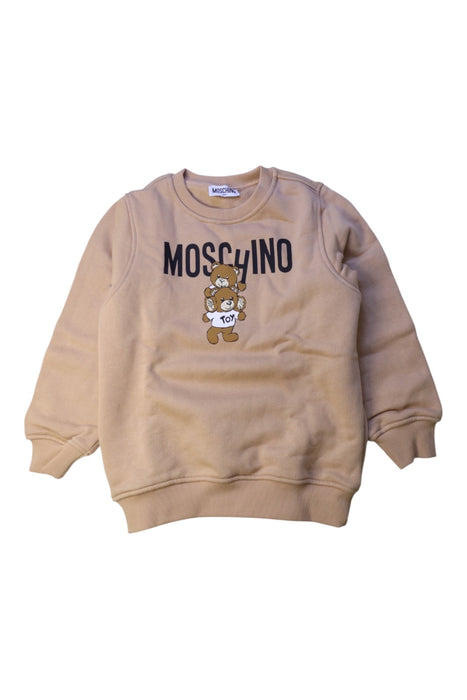A Beige Crewneck Sweatshirts from Moschino in size 6T for girl. (Front View)