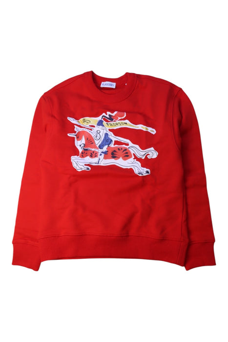 A Red Crewneck Sweatshirts from Burberry in size 6T for neutral. (Front View)