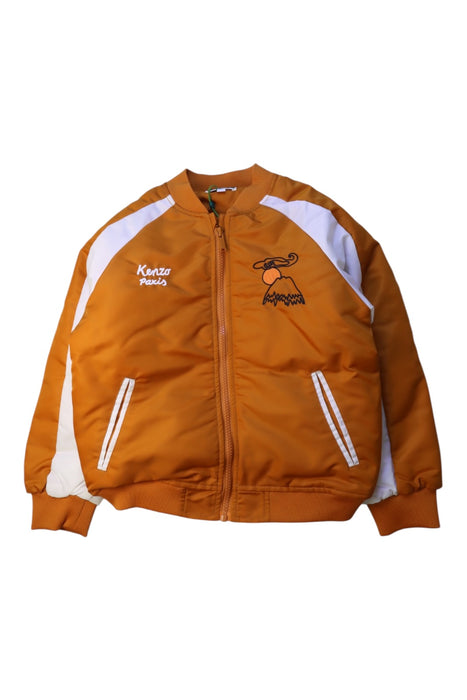 A Orange Lightweight Jackets from Kenzo in size 6T for boy. (Front View)