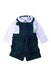 A Blue Overall Shorts from Jojo Maman Bébé in size 3-6M for boy. (Front View)