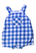 A Blue Sleeveless Rompers from Jacadi in size 3-6M for boy. (Front View)