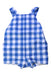 A Blue Sleeveless Rompers from Jacadi in size 3-6M for boy. (Back View)