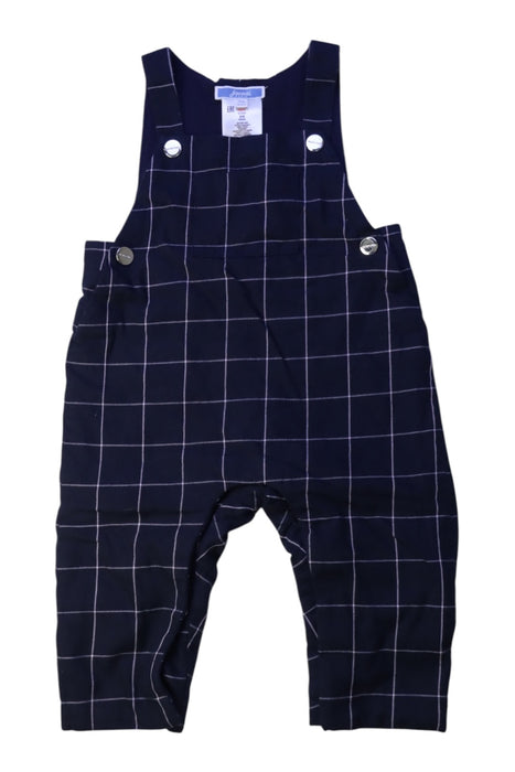 A Navy Long Overalls from Jacadi in size 3-6M for boy. (Front View)