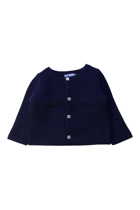 A Navy Cardigans from Jacadi in size 3-6M for boy. (Front View)