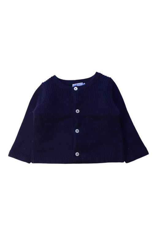 A Navy Cardigans from Jacadi in size 3-6M for boy. (Front View)