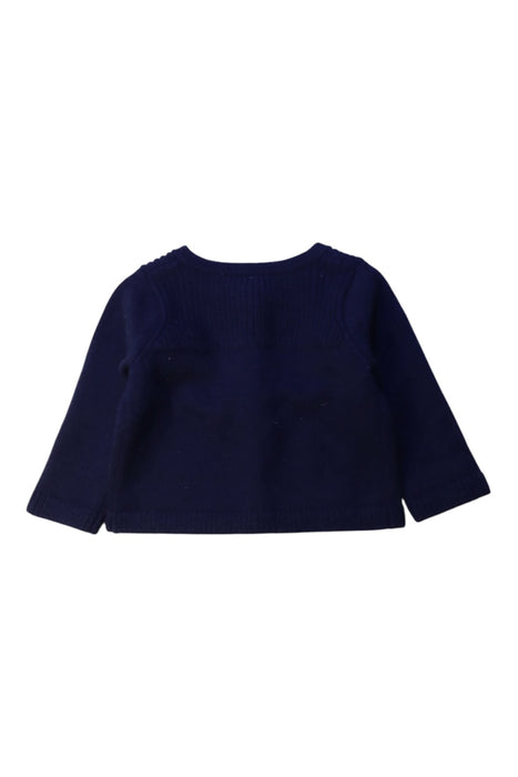 A Navy Cardigans from Jacadi in size 3-6M for boy. (Back View)