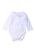 A White Long Sleeve Bodysuits from Jacadi in size 3-6M for neutral. (Front View)