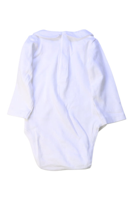 A White Long Sleeve Bodysuits from Jacadi in size 3-6M for neutral. (Back View)