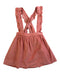 A Pink Overall Shorts from La Coqueta in size 4T for girl. (Front View)