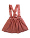 A Pink Overall Shorts from La Coqueta in size 4T for girl. (Back View)