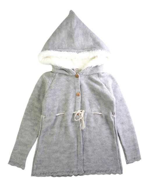 A Grey Coats from Nanos in size 6T for girl. (Front View)