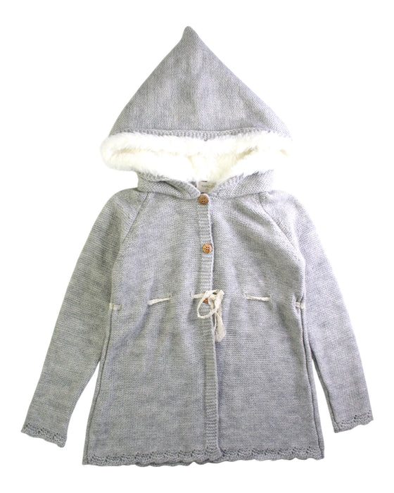 A Grey Coats from Nanos in size 6T for girl. (Front View)