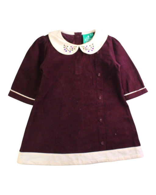 A Burgundy Long Sleeve Dresses from Little Green Radicals in size 18-24M for girl. (Front View)