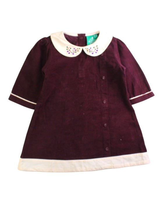 A Burgundy Long Sleeve Dresses from Little Green Radicals in size 18-24M for girl. (Front View)