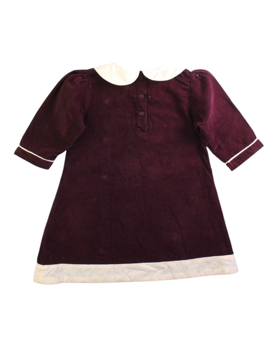 A Burgundy Long Sleeve Dresses from Little Green Radicals in size 18-24M for girl. (Back View)