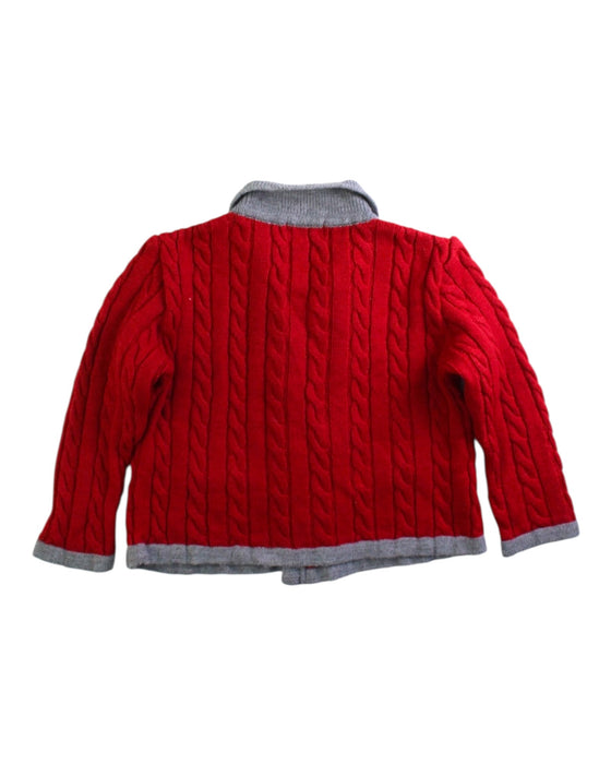 A Red Cardigans from Foque in size 18-24M for boy. (Back View)