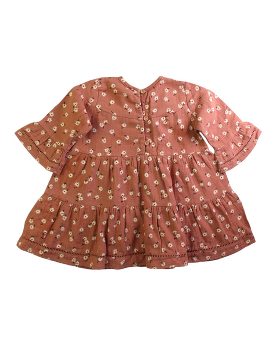 A Pink Long Sleeve Dresses from Quincy Mae in size 18-24M for girl. (Back View)