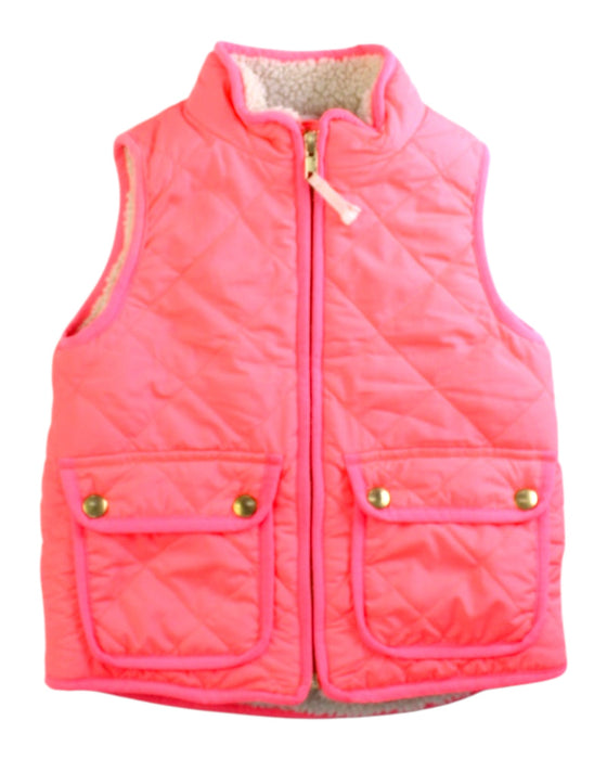 A Pink Outerwear Vests from Crewcuts in size 3T for girl. (Front View)