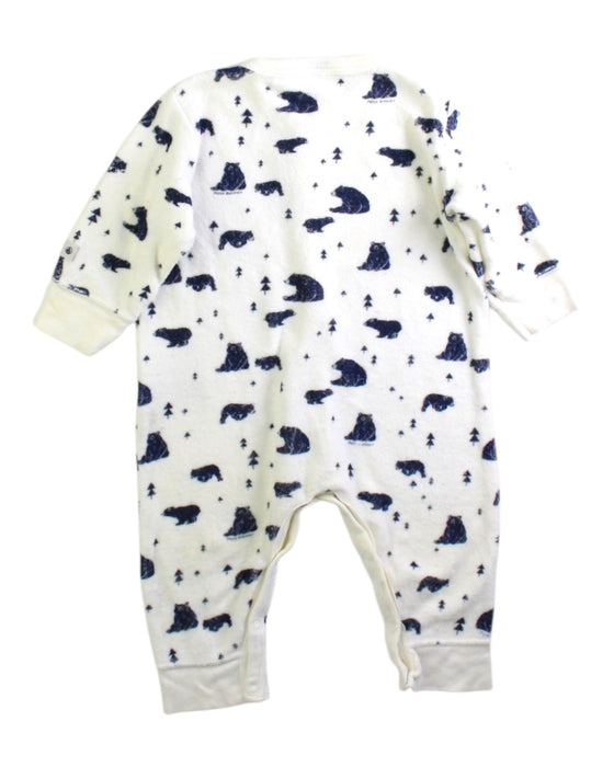 A White Onesies from Petit Bateau in size 3-6M for boy. (Back View)