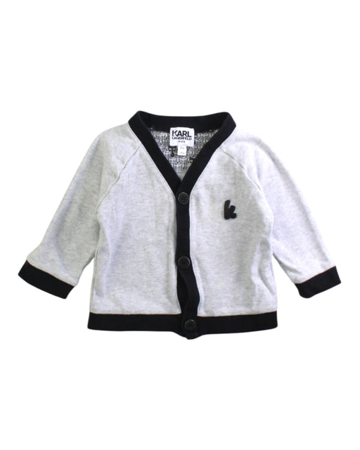 A Grey Cardigans from Karl Lagerfeld in size 6-12M for boy. (Front View)