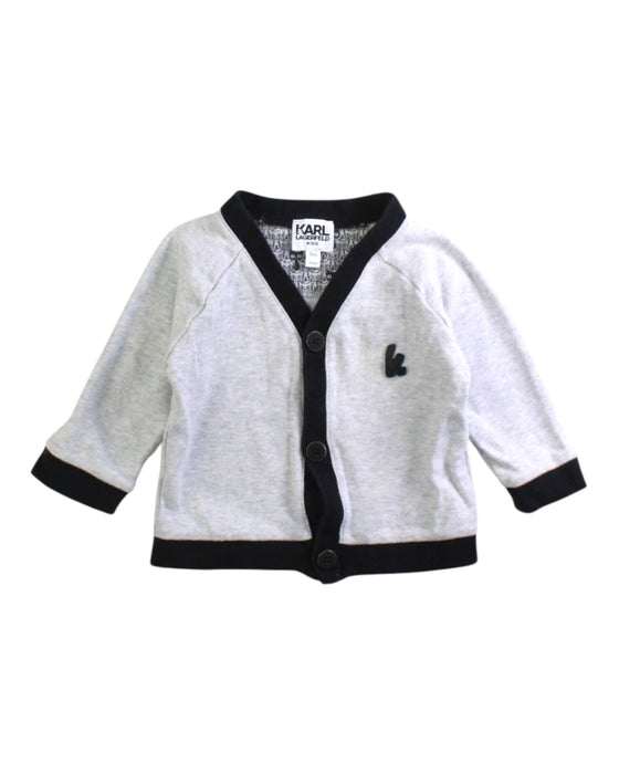 A Grey Cardigans from Karl Lagerfeld in size 6-12M for boy. (Front View)