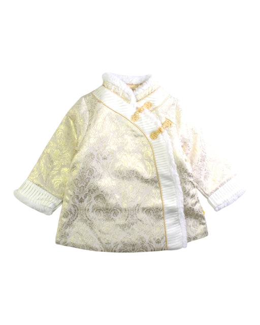A White Coats from Mides in size 12-18M for girl. (Front View)